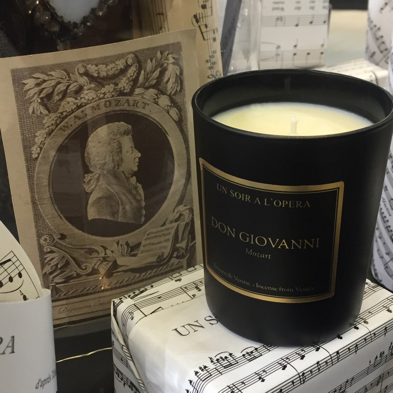 bougie opera partition parfumée Don Giovanni
